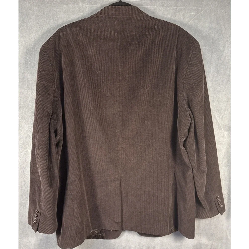 Lauren Ralph Lauren Mens Corduroy Blazer Jacket Brown 50R‎ Fine Wale 2 Button